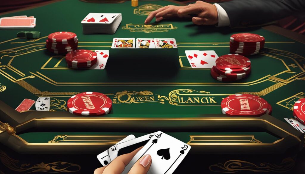 how does a queen affect the dealer's hand in blackjack