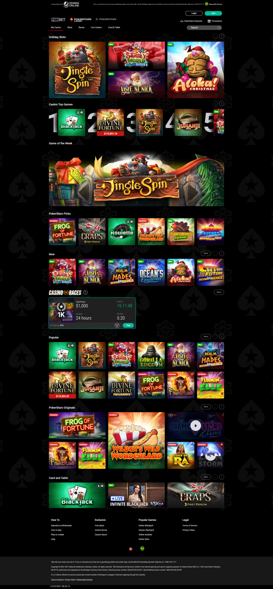 PokerStars Casino - Michigan Design