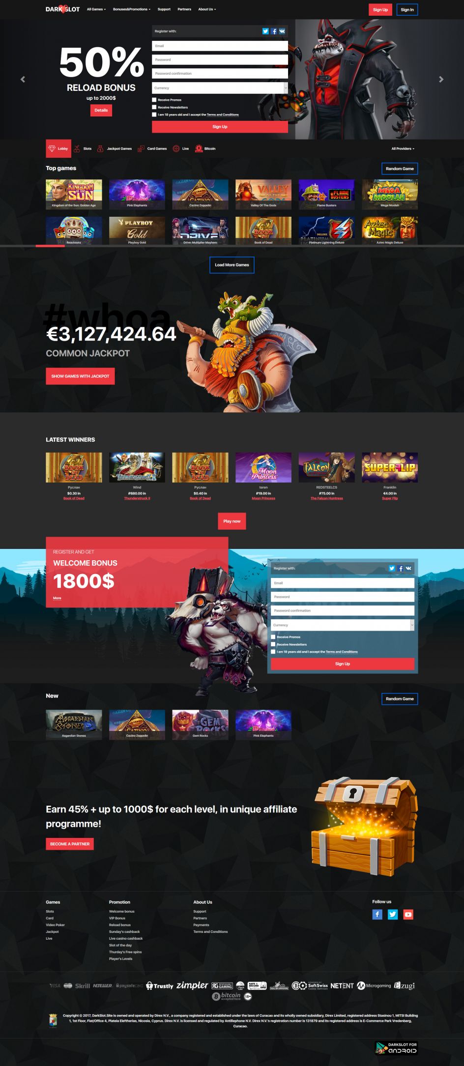 Darkslot Casino Design