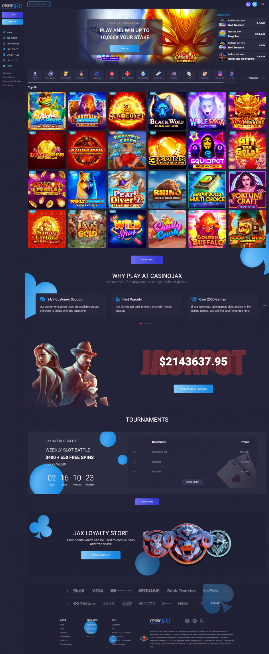 CasinoJAX Design