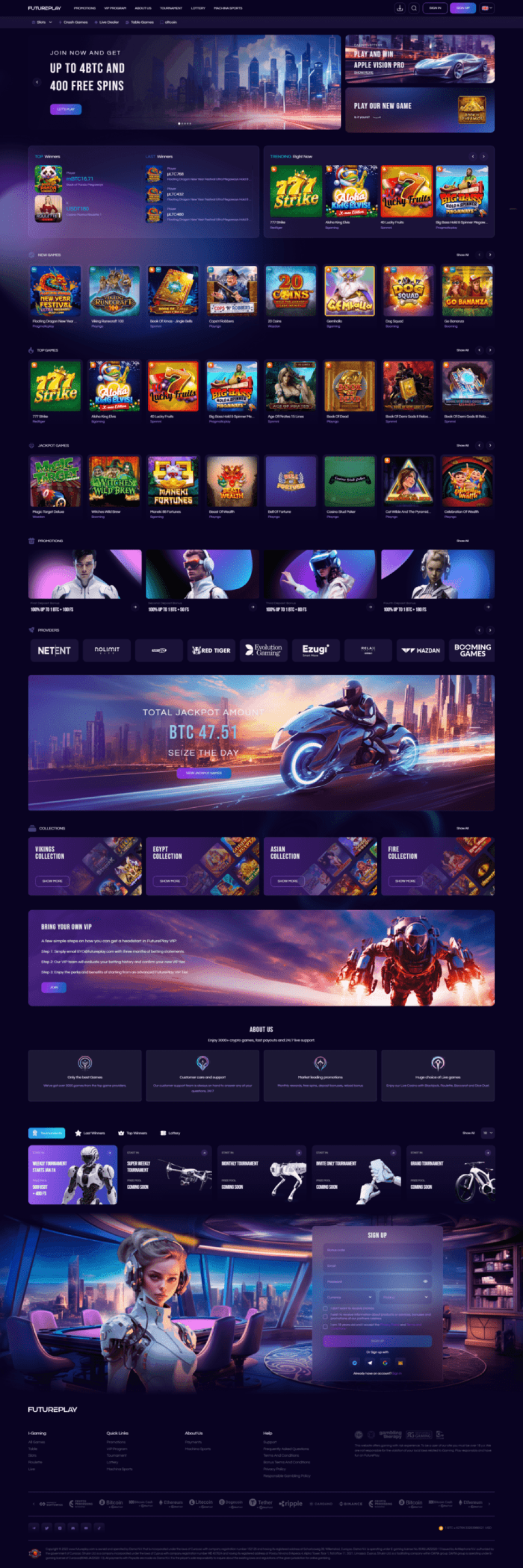 FuturePlay Casino Design