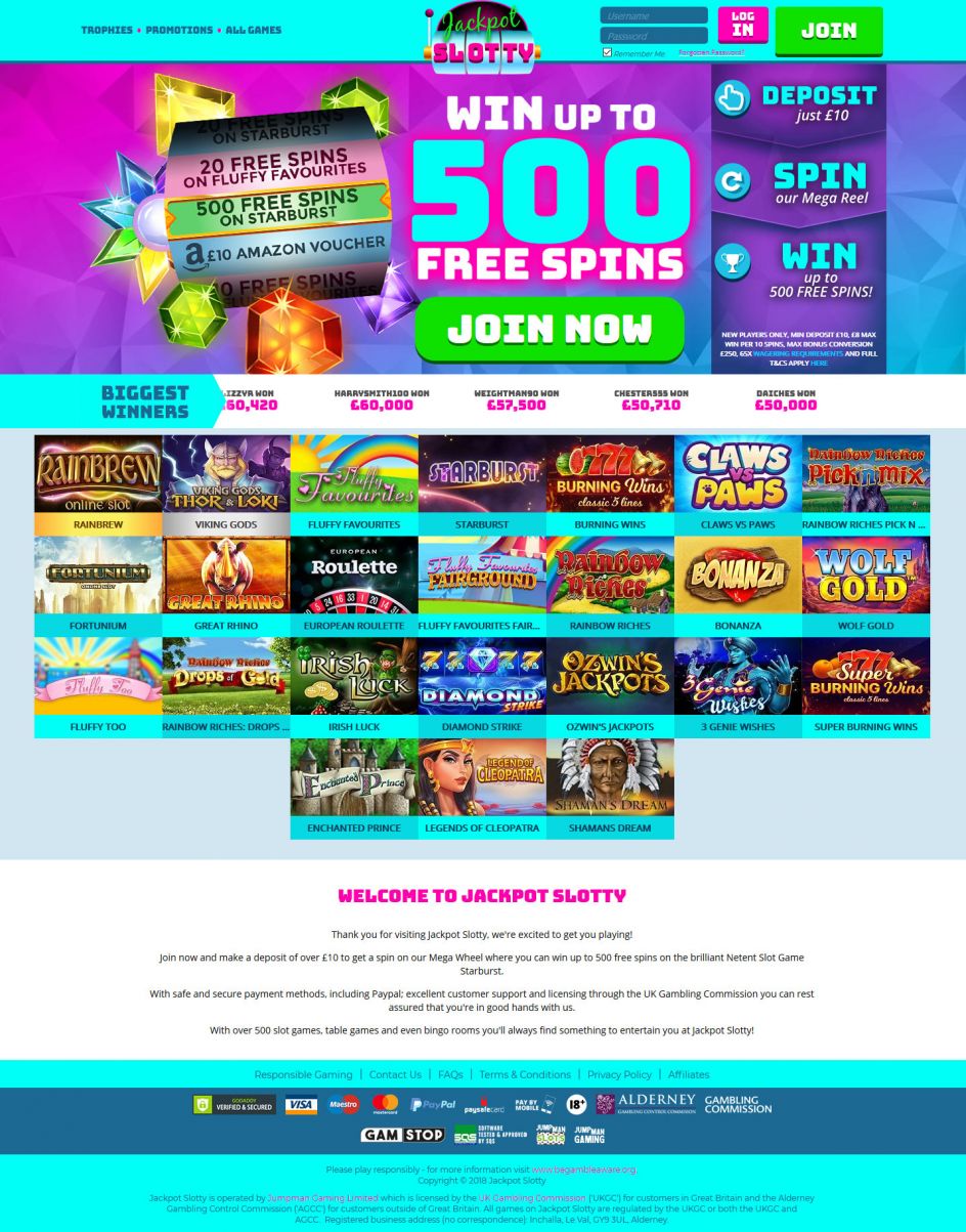 Jackpot Slotty Casino Design