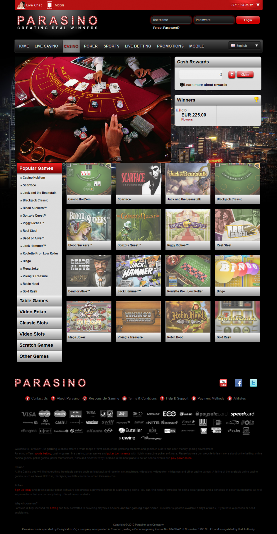 Parasino Casino Design