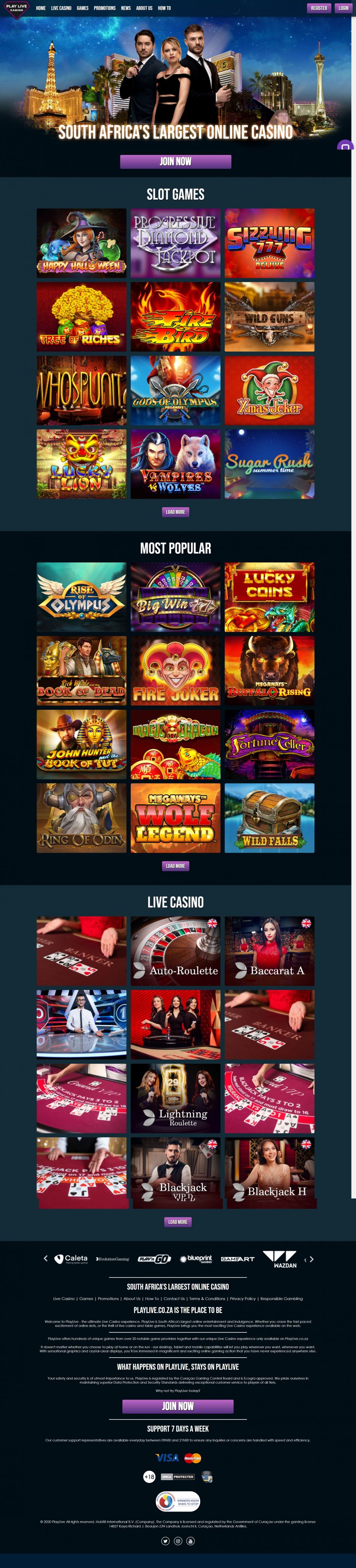 PlayLive Casino Design