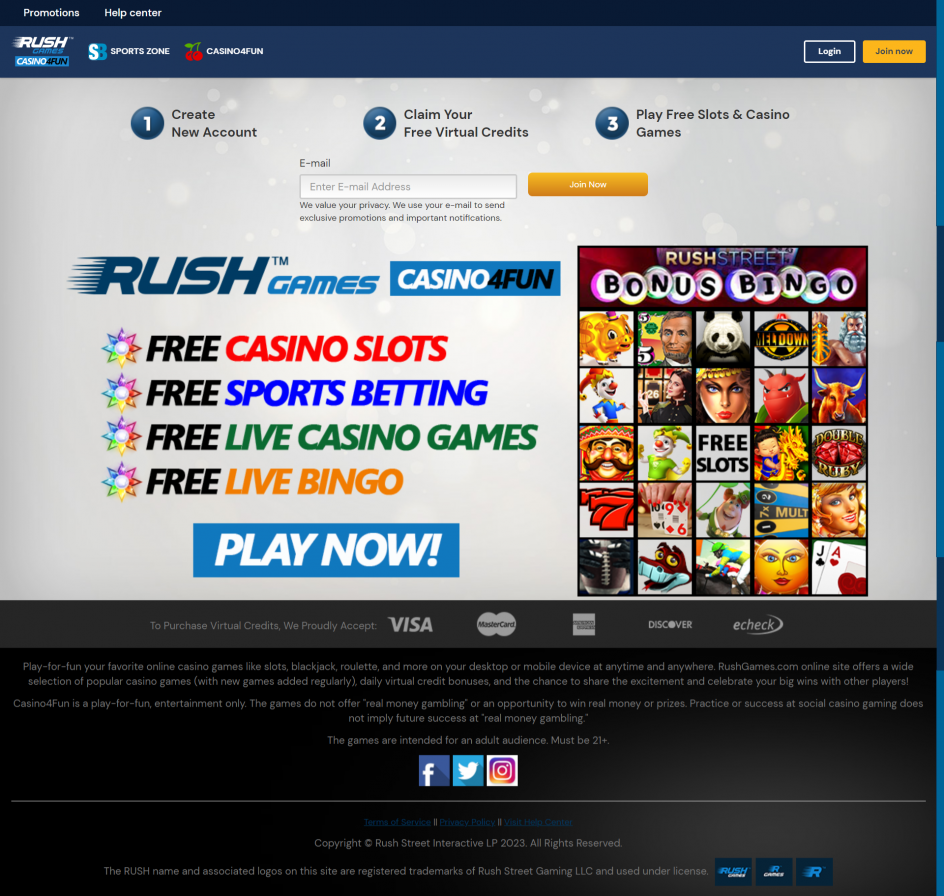 Rush Games Casino Design