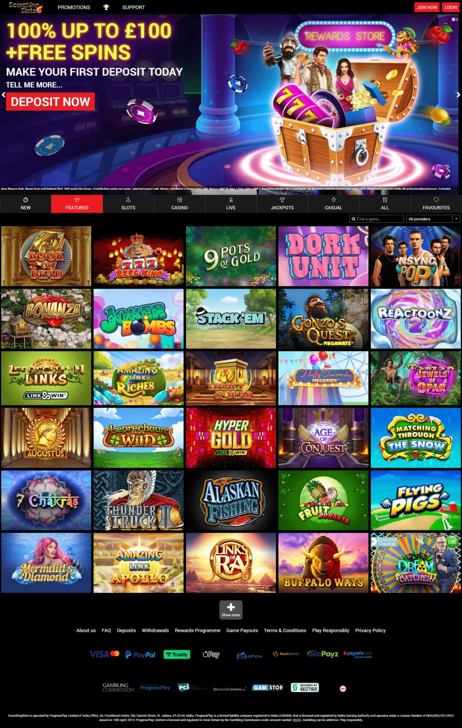 Scorching Slots Casino Design