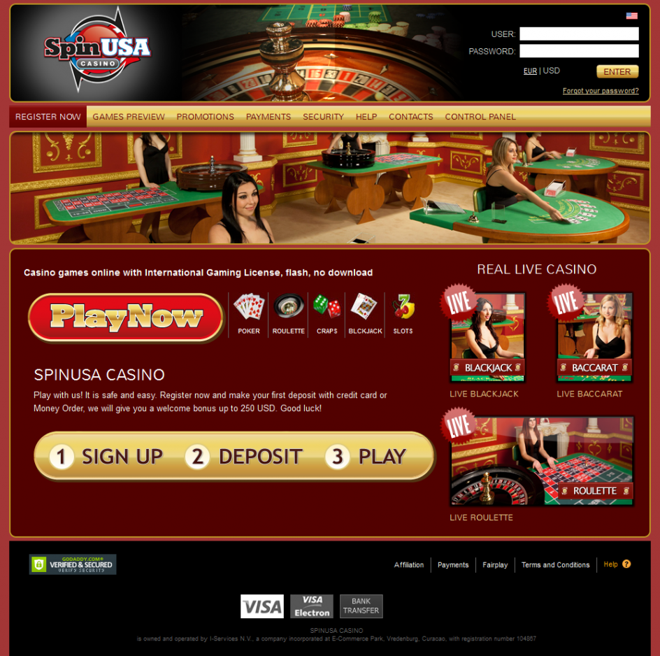 Spin USA Casino Design