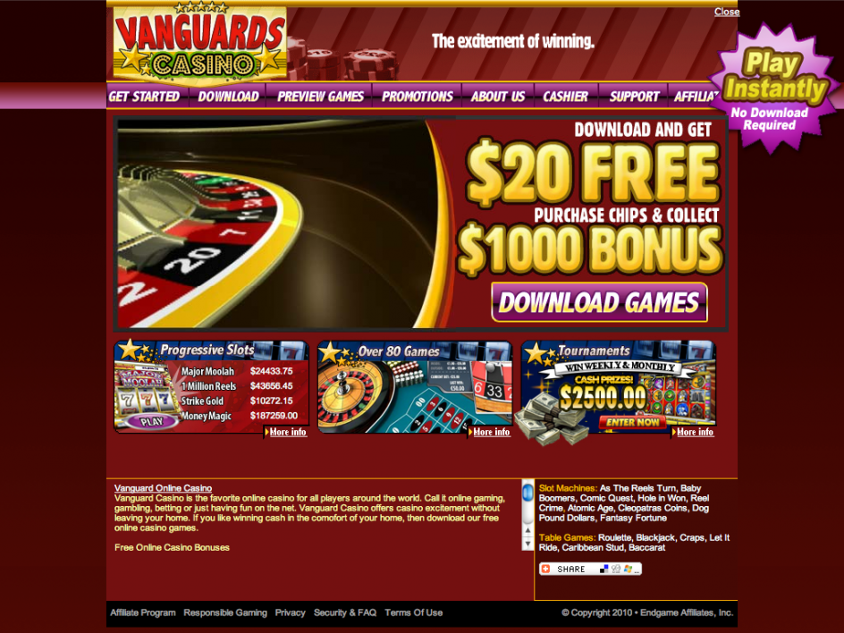 Vanguards Casino Design