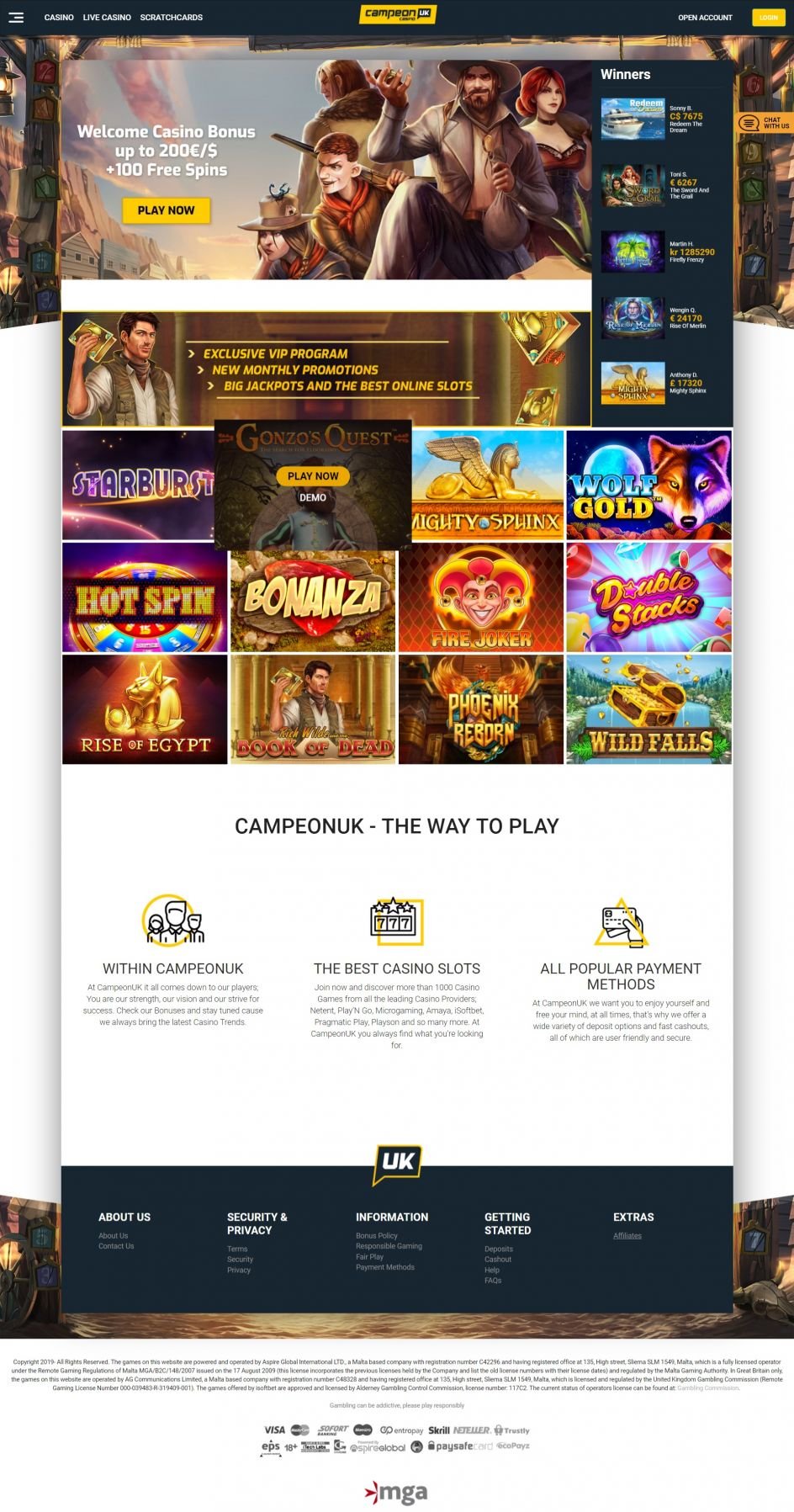 CampeonUK Casino Design