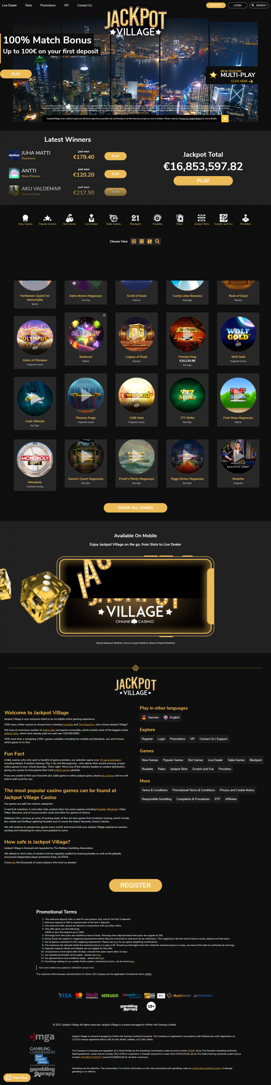 Jackpot Village Casino Design