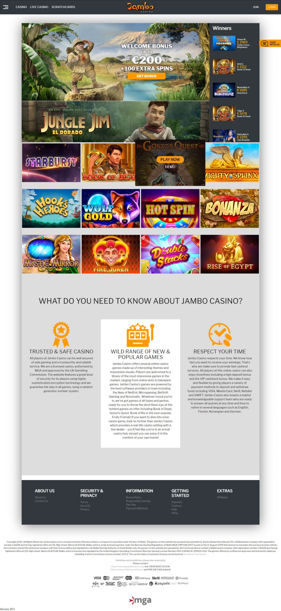 Jambo Casino Design