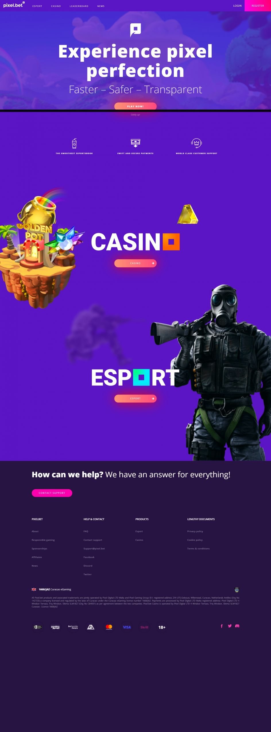 Pixel.bet Casino Design