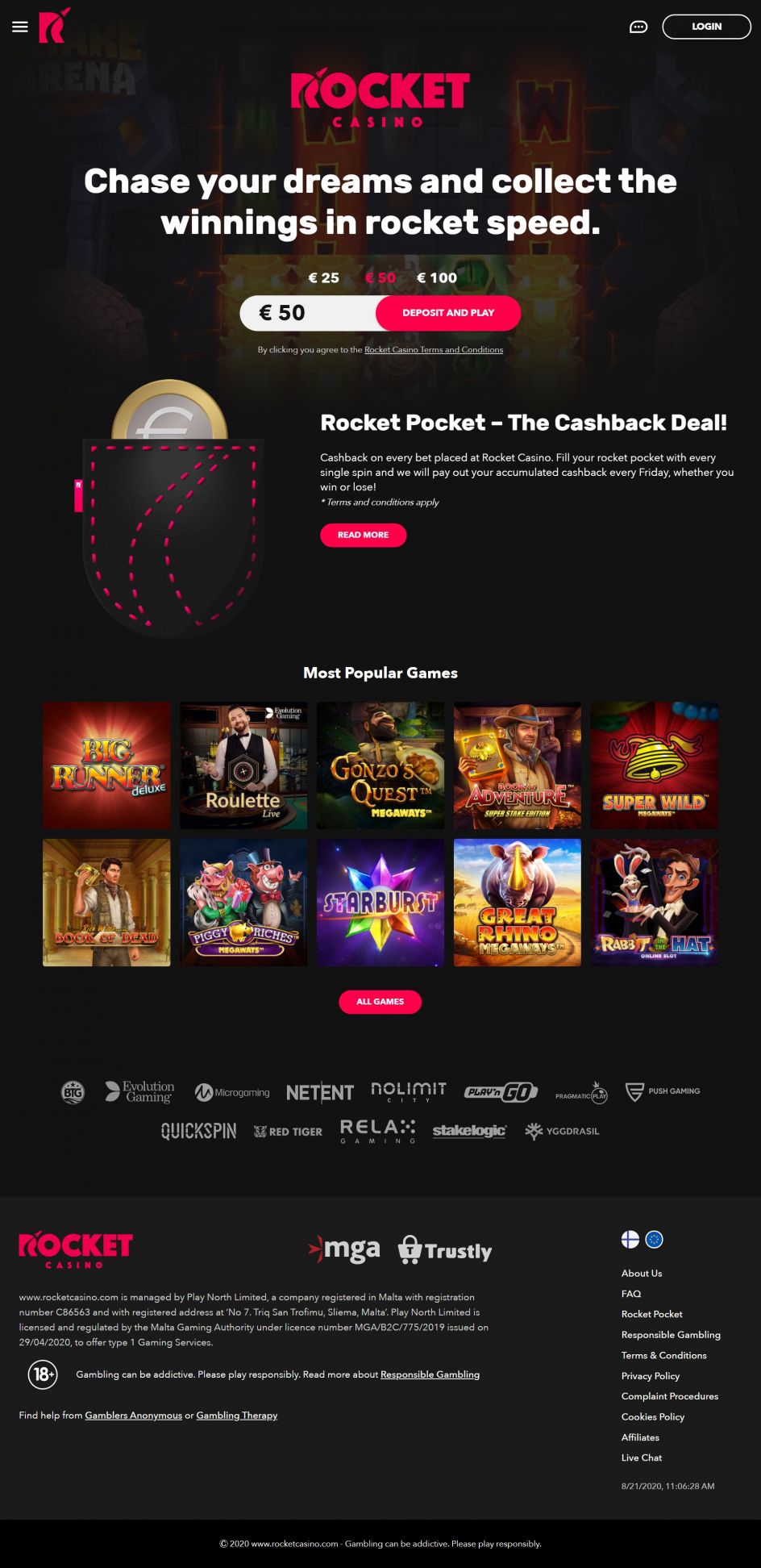 Rocket Casino Design